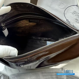 QC Prada Leather Brown Shoulder Bag