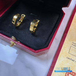 QC Cartier Love Hoop Earrings (Yellow)