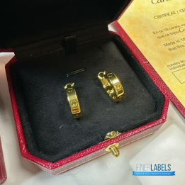 QC Cartier Love Hoop Earrings (Yellow)