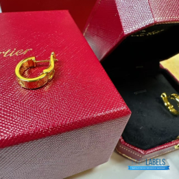 QC Cartier Love Hoop Earrings (Yellow)