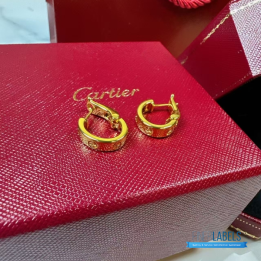 QC Cartier Love Hoop Earrings (Yellow)