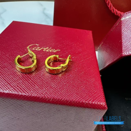 QC Cartier Love Hoop Earrings (Yellow)