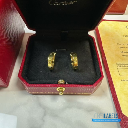 QC Hermes Cartier Love Hoop Earrings (Yellow)