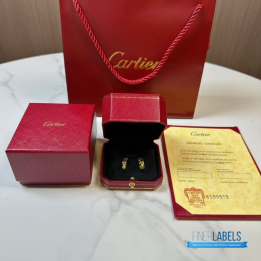 QC Hermes Cartier Love Hoop Earrings (Yellow)