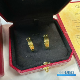 QC Hermes Cartier Love Hoop Earrings (Yellow)