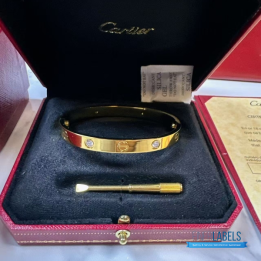 QC Cartier Love Bangle 4Dia (yellow)
