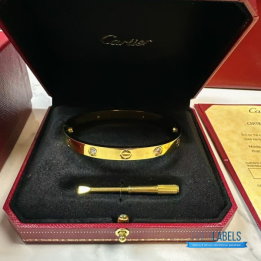 QC Cartier Love Bangle 4Dia (yellow)