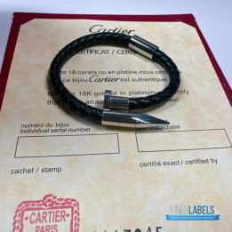 QC Cartier Braided Leather Bracelet