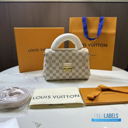 QC Louis Vuitton Croisette Handbag in Damier Azur Canvas