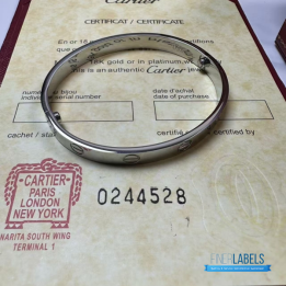 QC Cartier Love Bangle 20k Silver