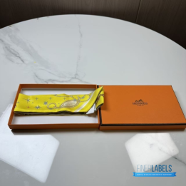 QC Hermès C'est la Fête Twilly Scarf Yellow