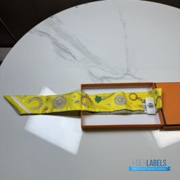 QC Hermès C'est la Fête Twilly Scarf Yellow