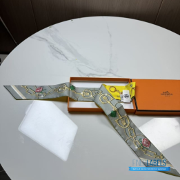 QC Hermès C'est la Fête Twilly Scarf Yellow