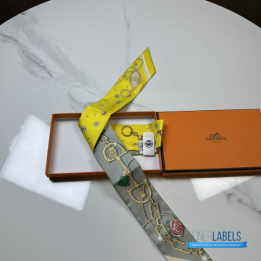 QC Hermès C'est la Fête Twilly Scarf Yellow