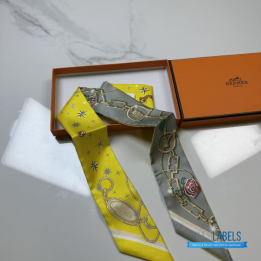 QC Hermès C'est la Fête Twilly Scarf Yellow