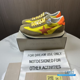 QC Golden Goose Running Marathon Sneakers in Yellow