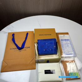 QC Louis Vuitton Slender Wallet in Basketball Blue