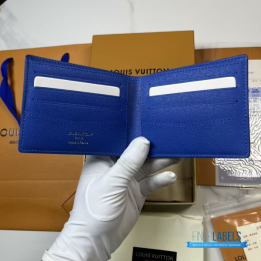 QC Louis Vuitton Slender Wallet in Basketball Blue