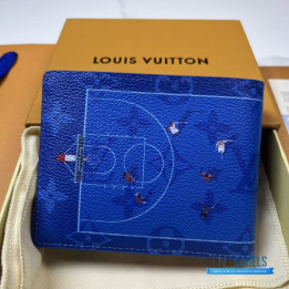 QC Louis Vuitton Slender Wallet in Basketball Blue