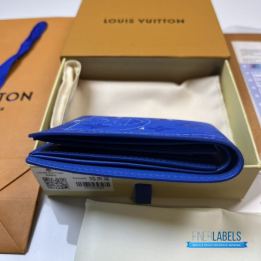 QC Louis Vuitton Slender Wallet in Basketball Blue