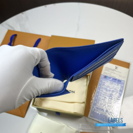 QC Louis Vuitton Slender Wallet in Basketball Blue