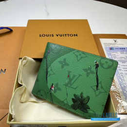 QC Louis Vuitton Slender Wallet in (Golf Green)