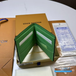 QC Louis Vuitton Slender Wallet in (Golf Green)