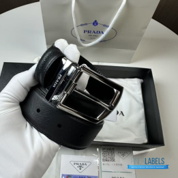 QC Prada Saffiano Reversible Leather Belt