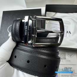 QC Prada Saffiano Reversible Leather Belt
