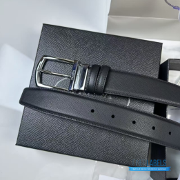 QC Prada Saffiano Reversible Leather Belt