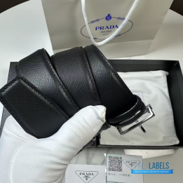 QC Prada Saffiano Reversible Leather Belt