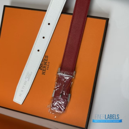 QC Hermes Ladies Belt (white red)