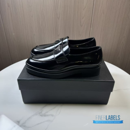 Prada Brushed Leather Loafers