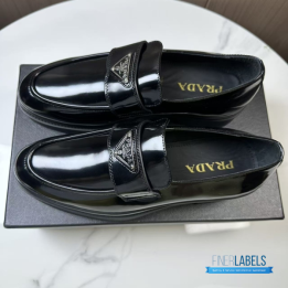 Prada Brushed Leather Loafers