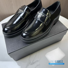 Prada Brushed Leather Loafers