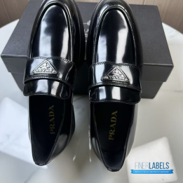 Prada Brushed Leather Loafers