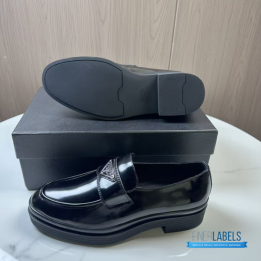 Prada Brushed Leather Loafers