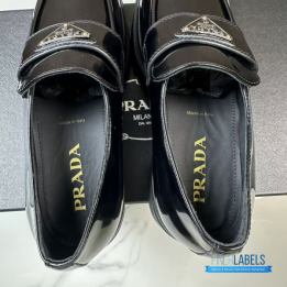 Prada Brushed Leather Loafers