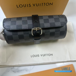 Louis Vuitton 3 Watch Case in Damier Graphite Canvas