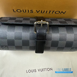 Louis Vuitton 3 Watch Case in Damier Graphite Canvas