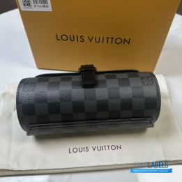 Louis Vuitton 3 Watch Case in Damier Graphite Canvas