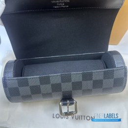 Louis Vuitton 3 Watch Case in Damier Graphite Canvas