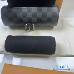 Louis Vuitton 3 Watch Case in Damier Graphite Canvas