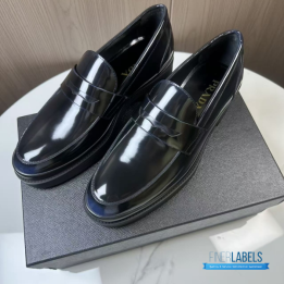 QC Prada Brushed Leather Loafers