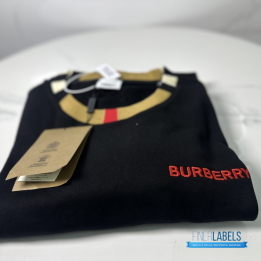 Burberry black cotton crewneck T- shirt