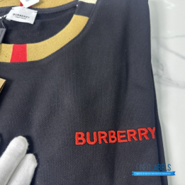 Burberry black cotton crewneck T- shirt