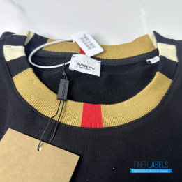 Burberry black cotton crewneck T- shirt