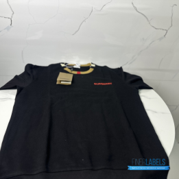 Burberry black cotton crewneck T- shirt