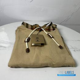 Burberry Cotton Blend Hoodie in camel