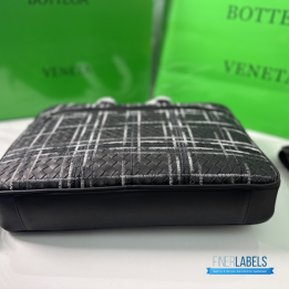 QC Bottega Veneta Atlas Intrecciato Leather Briefcase